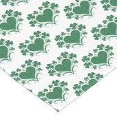 Heart Shamrock Plaid Green Classic Clover Kurzer Tischläufer (Ecke)