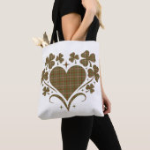 Heart Shamrock Plaid Olive Classic Clover Tasche (Von Nahem)