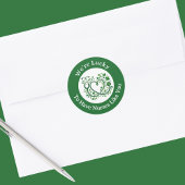 Heart Shamrock Stethoscope Lucky to Have Nurses  Runder Aufkleber