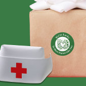 Heart Shamrock Stethoscope Lucky to Have Nurses  Runder Aufkleber