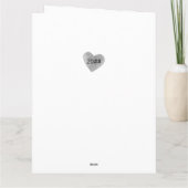 Heart Shape 18 Foto Collage Wedding Jubiläum Karte (Rückseite)