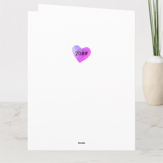 Heart Shape 18 Foto Collage Wedding Jubiläum Karte (Rückseite)