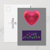HEART SHAPE BIRTHDAY CARD POSTKARTE (Vorne/Hinten)