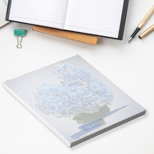 Heart Shape Blue Hydrangea Notizblock