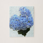 Heart Shape Blue Hydrangea Puzzle (Vertikal)