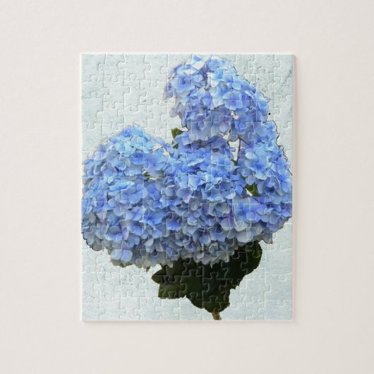 Heart Shape Blue Hydrangea Puzzle (Vertikal)