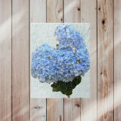 Heart Shape Blue Hydrangea Puzzle