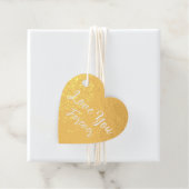 Heart Shape Geschenk Tag Gold Foil (Mit Box)