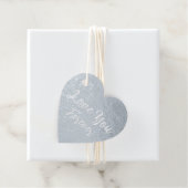Heart Shape Gift Tag Silver Foil (Mit Box)