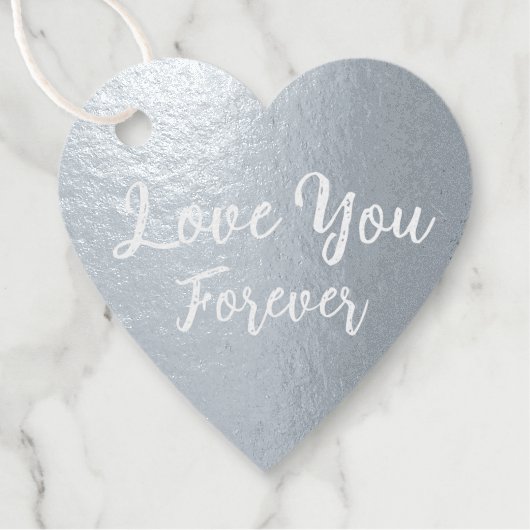 Heart Shape Gift Tag Silver Foil (Vorderseite)