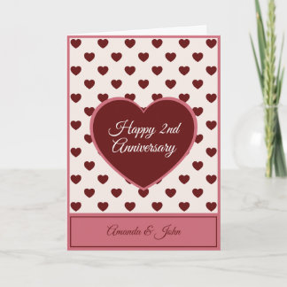 Heart Shape Happy Anniversary Card Feiertagskarte