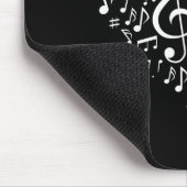 Heart Shape Musical Notes Music Lovers Gift Valent Mousepad (Ecke)