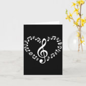 Heart Shape Musical Notes Music Lovers Happy Valen Karte (Gelbe Blume)