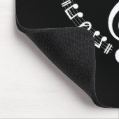 Heart Shape Musical Notes Music Lovers Happy Valen Mousepad (Ecke)