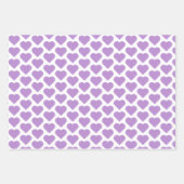 Heart Shape Plaid Pink Purple Geschenkpapier Set (Vorderseite 2)