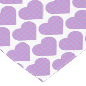 Heart Shape Plaid Pink Purple Table Runner Kurzer Tischläufer (Ecke)