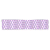 Heart Shape Plaid Pink Purple Table Runner Kurzer Tischläufer (Horizontal)