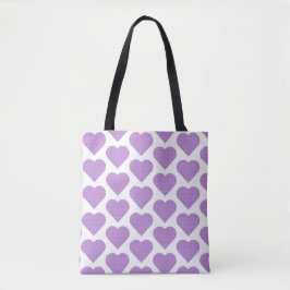 Heart Shape Plaid Pink Purple Tasche