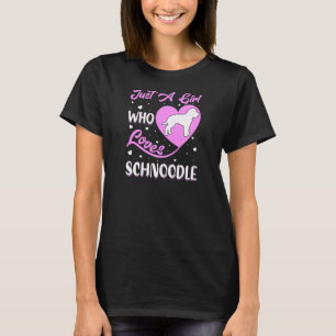 Heart Shape Schnoodle Hund nur ein Mädchen, das Li T-Shirt