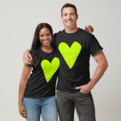 Heart Shape Symbol Love Kindness Peace Lime T-Shirt (Unisex)
