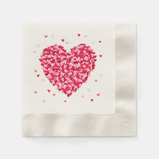 Heart Shape Valentines Day Love Gift Serviette (Vorderseite)