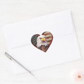 Heart Shaped American Flag Stickers (Umschlag)