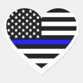 Heart Shaped Aufkleber für die Flag der Polizei (Vorderseite)