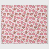 Heart Shaped Burger Retro Valentine Geschenkpapier (Flach)