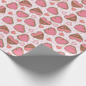 Heart Shaped Burger Retro Valentine Geschenkpapier (Ecke)