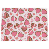 Heart Shaped Burger Retro Valentine Große Geschenktüte (Rückseite)