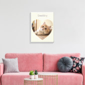 Heart-Shaped Cat Design Leinwanddruck (Insitu (Wohnzimmer))
