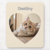 Heart-Shaped Cat Design Mousepad (Vorne)