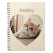 Heart-Shaped Cat Design Notizblock (Vorderseite)