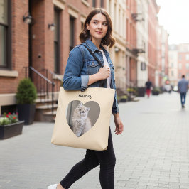 Heart-Shaped Cat Design Tasche