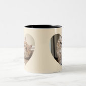 Heart-Shaped Cat Design Zweifarbige Tasse (Mittel)