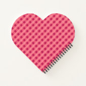 Heart Shaped Checked Tablecloth Pattern Notizblock (Rückseite)