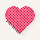 Heart Shaped Checked Tablecloth Pattern Notizblock (Vorderseite)