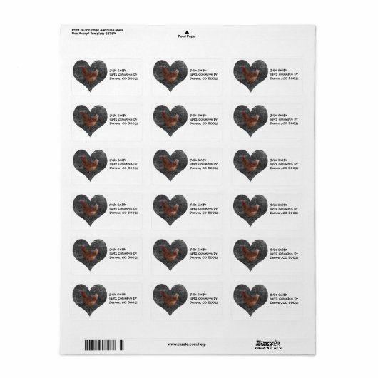 Heart Shaped Chicken Adressaufkleber (Vorne)