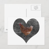 Heart Shaped Chicken Postcard Postkarte (Vorne/Hinten)