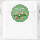 Heart Shaped Christmas Candy Cane Stickers (Tasche)