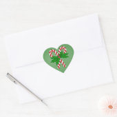 Heart Shaped Christmas Candy Cane Stickers (Umschlag)