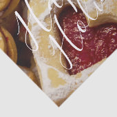 Heart Shaped Christmas Zucker Cookies Rotes Foto Seidenpapier (Ausschnitt)