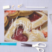 Heart Shaped Christmas Zucker Cookies Rotes Foto Seidenpapier (Handwerk)