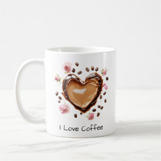 Heart Shaped Coffee Art, I Liebe Coffee, 11oz 15oz Kaffeetasse