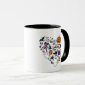 Heart Shaped Collection Hexen Pumpkins Halloween Tasse (VorderseiteRechts)