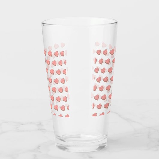 Heart-shaped cookies glas (Links)