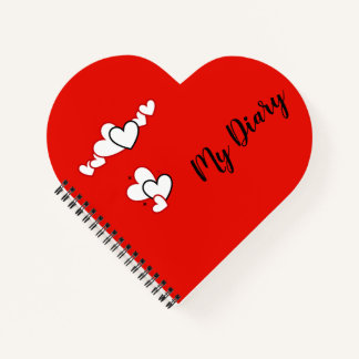 Heart Shaped Diary Notizblock