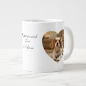 Heart-Shaped Dog Design – “Happiness on Four Paws” Jumbo-Tasse (Vorderseite Rechts)