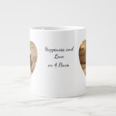 Heart-Shaped Dog Design – “Happiness on Four Paws” Jumbo-Tasse (Vorderseite)