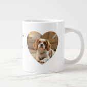 Heart-Shaped Dog Design – “Happiness on Four Paws” Jumbo-Tasse (Rechts)